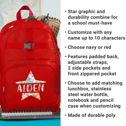 Tie Dye Name Red Backpack Collection