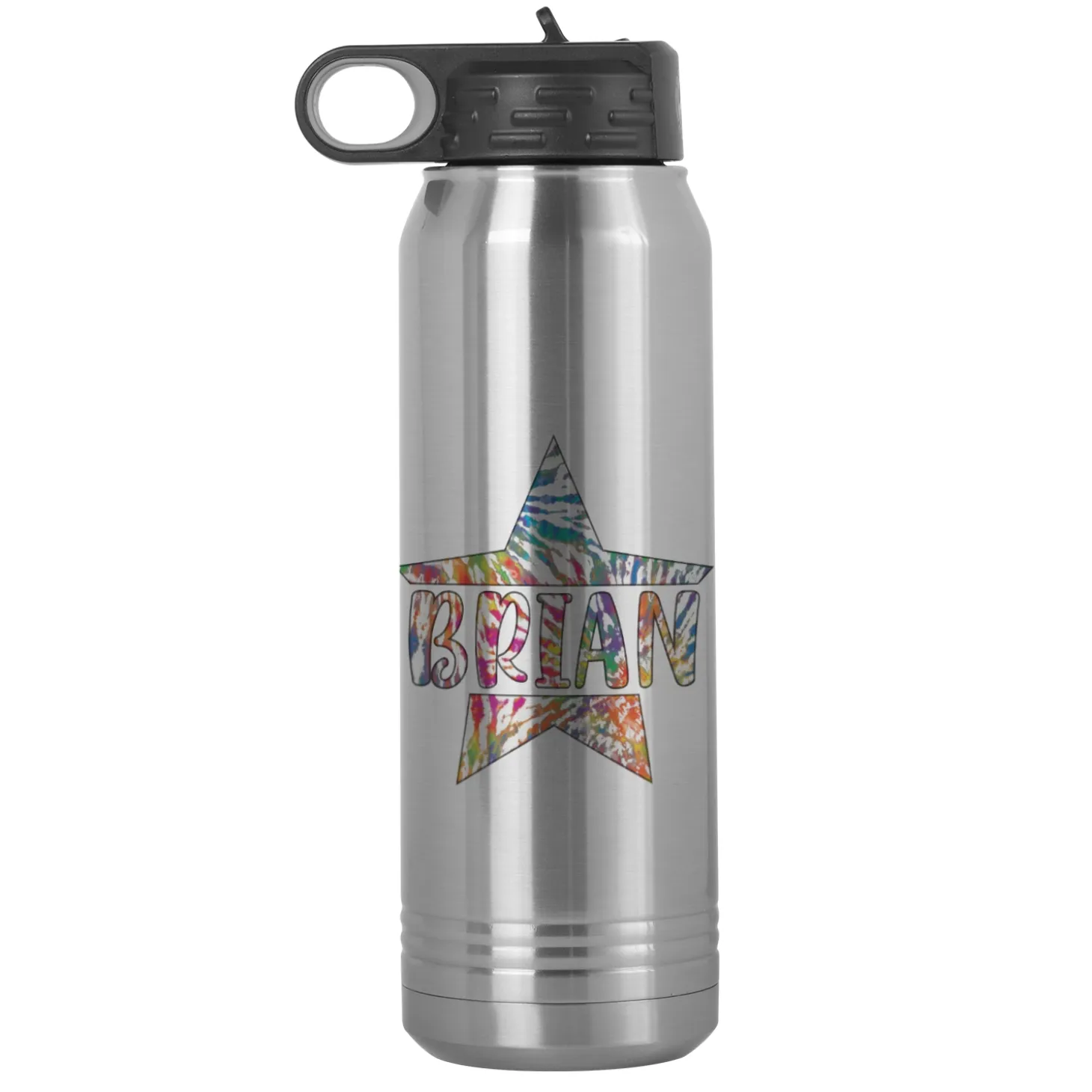 Tie Dye Name Stainless Steel Water Bottle