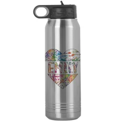 Tie Dye Name Stainless Steel Water Bottle