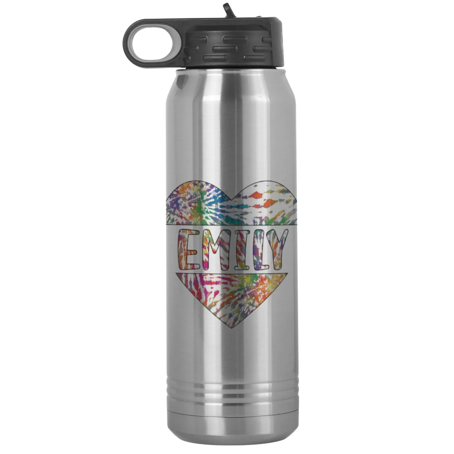 Tie Dye Name Stainless Steel Water Bottle