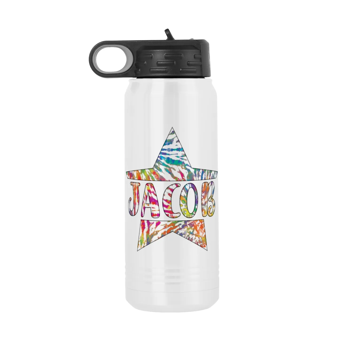 Tie Dye Name Stainless Steel Water Bottle