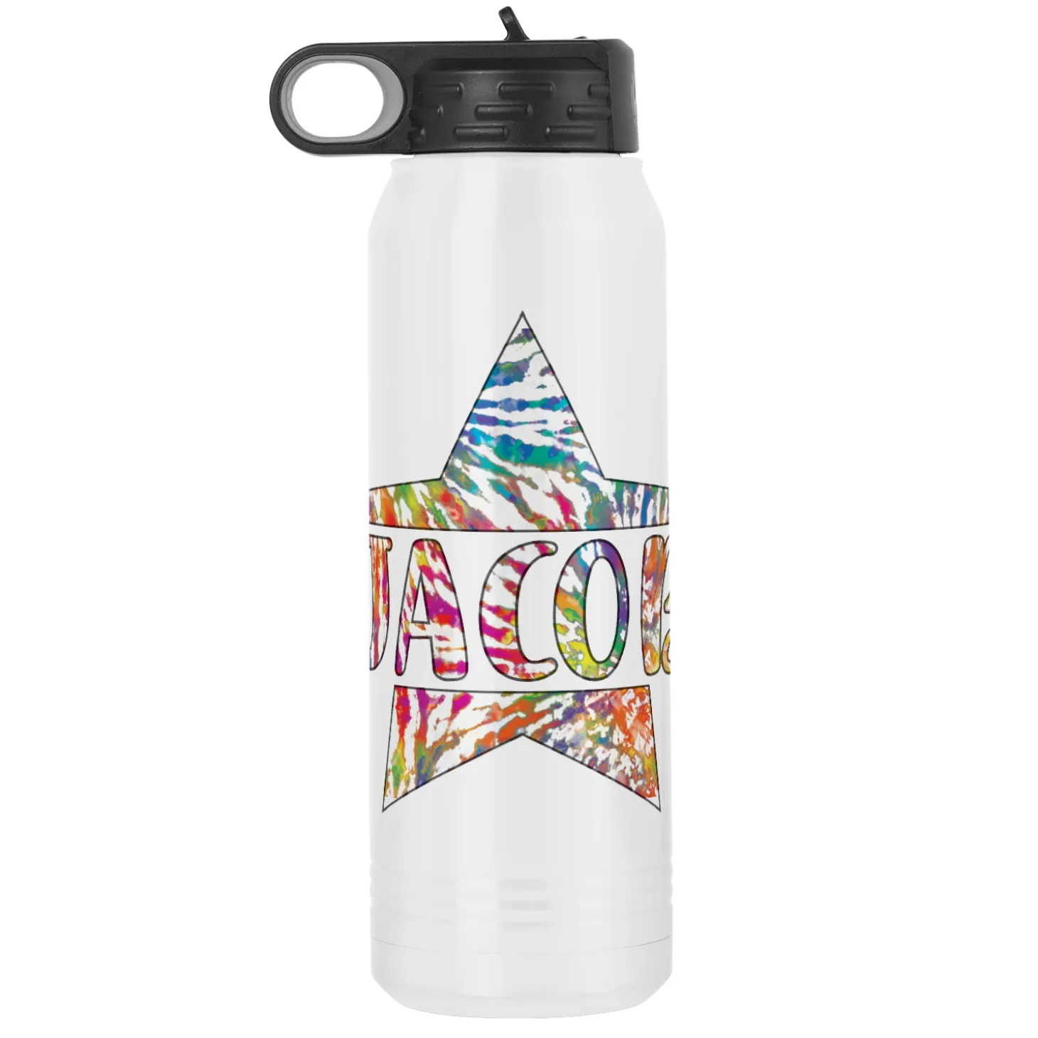 Tie Dye Name Stainless Steel Water Bottle