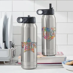Tie Dye Name Stainless Steel Water Bottle