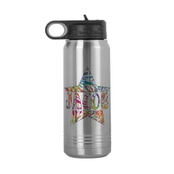 Tie Dye Name Stainless Steel Water Bottle