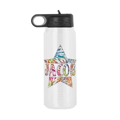 Tie Dye Name Stainless Steel Water Bottle