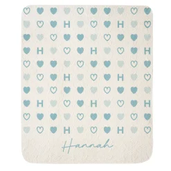 Tiled Hearts Quilted Baby Blanket
