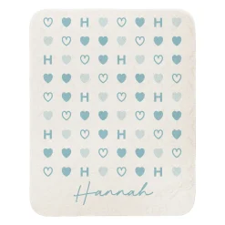 Tiled Hearts Quilted Baby Blanket