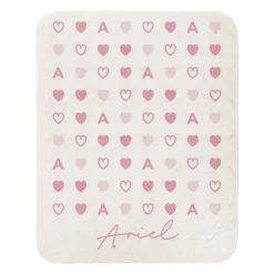 Tiled Hearts Quilted Baby Blanket