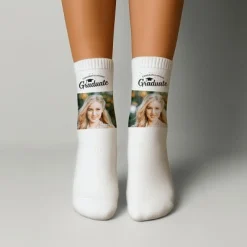 Time to Celebrate Graduation Photo Socks