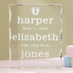 Tiny Footprints Acrylic Block
