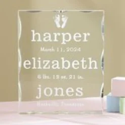 Tiny Footprints Acrylic Block
