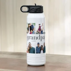 Titles of Love Photo Collage Stainless Steel Water Bottle