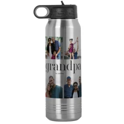 Titles of Love Photo Collage Stainless Steel Water Bottle
