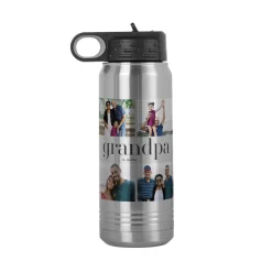 Titles of Love Photo Collage Stainless Steel Water Bottle
