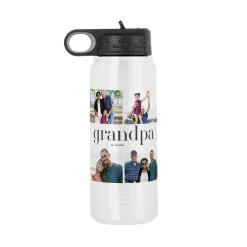 Titles of Love Photo Collage Stainless Steel Water Bottle