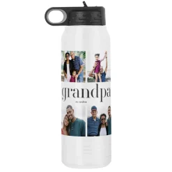 Titles of Love Photo Collage Stainless Steel Water Bottle