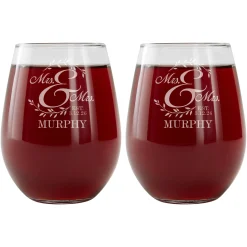 Together as One Wine Glasses