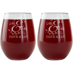 Together as One Wine Glasses