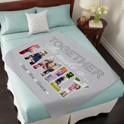 Together We Make A Family Photo Plush Blanket