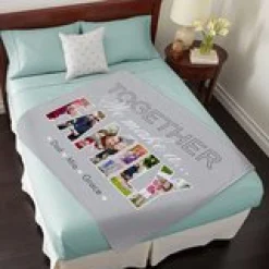 Together We Make A Family Photo Plush Blanket