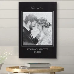 To Have and To Hold Photo Engraved Leather Wall Art