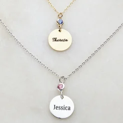 Token Name Birthstone Necklace