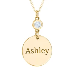 Token Name Birthstone Necklace