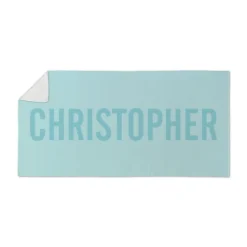 Tonal Bold Name Beach Towel