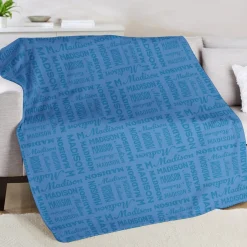 Tonal Name Plush Blanket