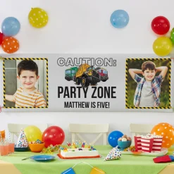 Tonka Caution Party Zone Photo Banner