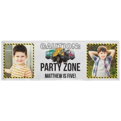 Tonka Caution Party Zone Photo Banner