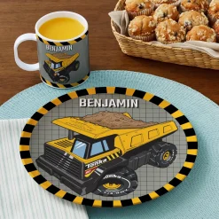 Tonka Mighty Dump Truck Personalized Tableware