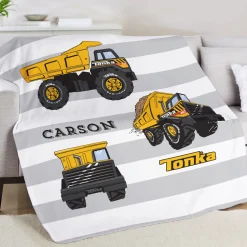 Tonka Striped Plush Blanket