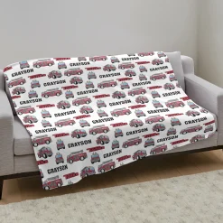 Tonka Truck Pattern Plush Blanket