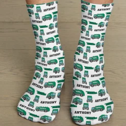 Tonka Truck Pattern Socks