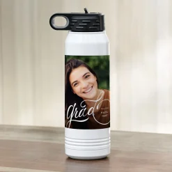 Top of the Class Graduation Photo Stainless Steel Water Bottle