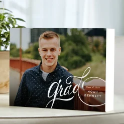Top of the Class Graduation Photo Wood Block