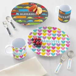 Tossed Print Personalized Tableware