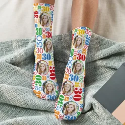 Tossed Years Photo Socks