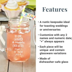 To the Happy Couple! Mason Jars