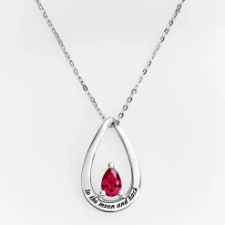 To The Moon and Back Birthstone Necklace
