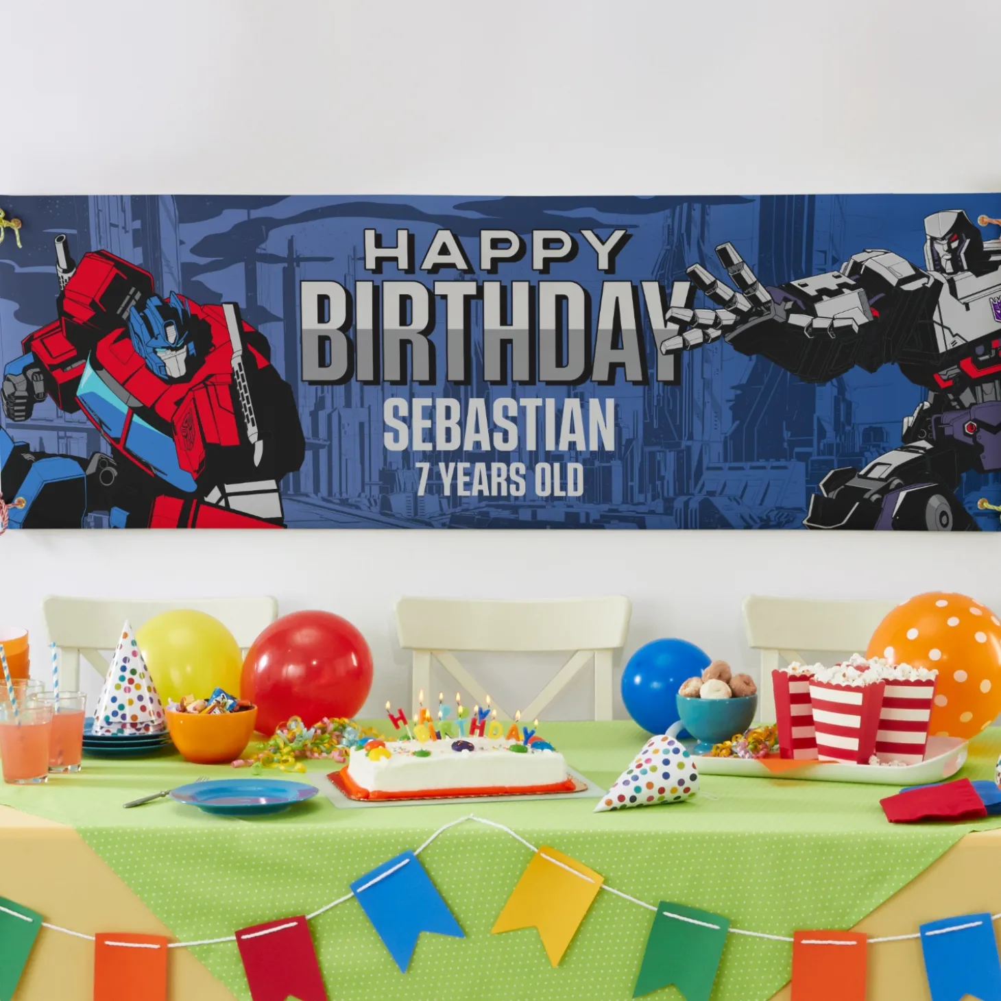 TRANSFORMERS Clash Birthday Banner