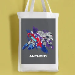TRANSFORMERS Optimus Prime vs Megatron Tote Bag