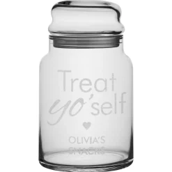 Treat Yo Self Glass Treat Jar