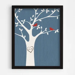 Tree Initials Wall Art
