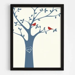 Tree Initials Wall Art