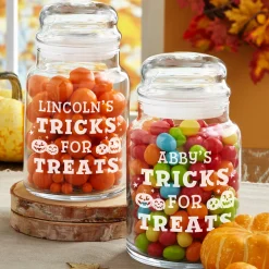 Tricks For Treats Glass Treat Jar