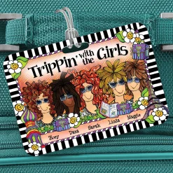 Trippin' with the Girls Luggage Tag by Suzy Toronto