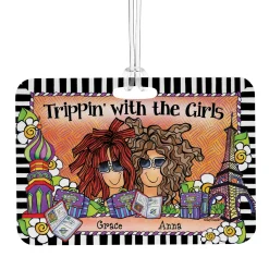Trippin' with the Girls Luggage Tag by Suzy Toronto