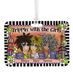Trippin' with the Girls Luggage Tag by Suzy Toronto